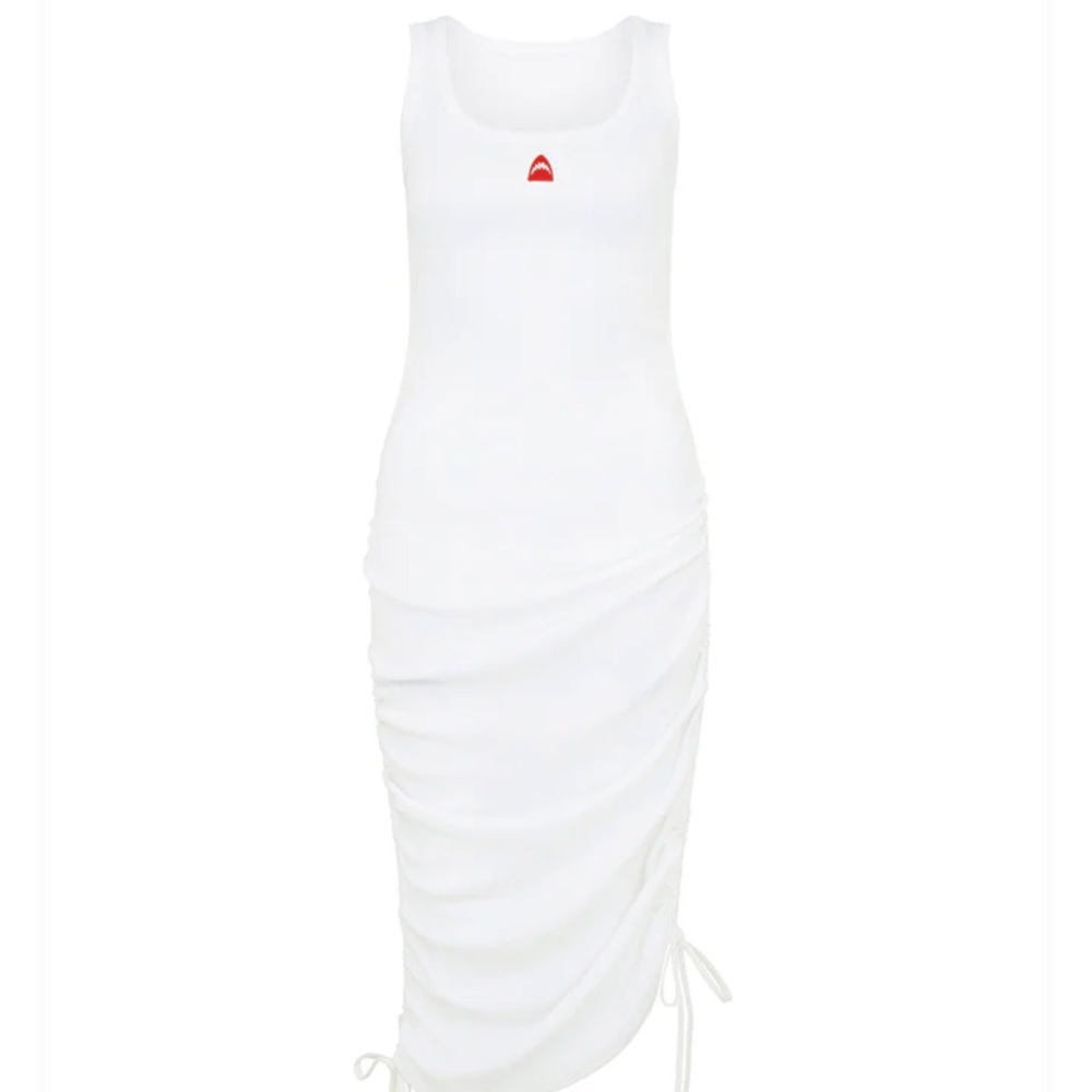 Lets swim white maxi tank dress